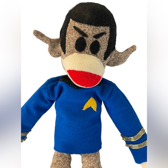 Spock Monkey Sock Monkey Trekkie Sci-fi Star Trek Collectible Plush Animal OAAK - Picture 2 of 4